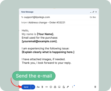 Screenshot showing send button